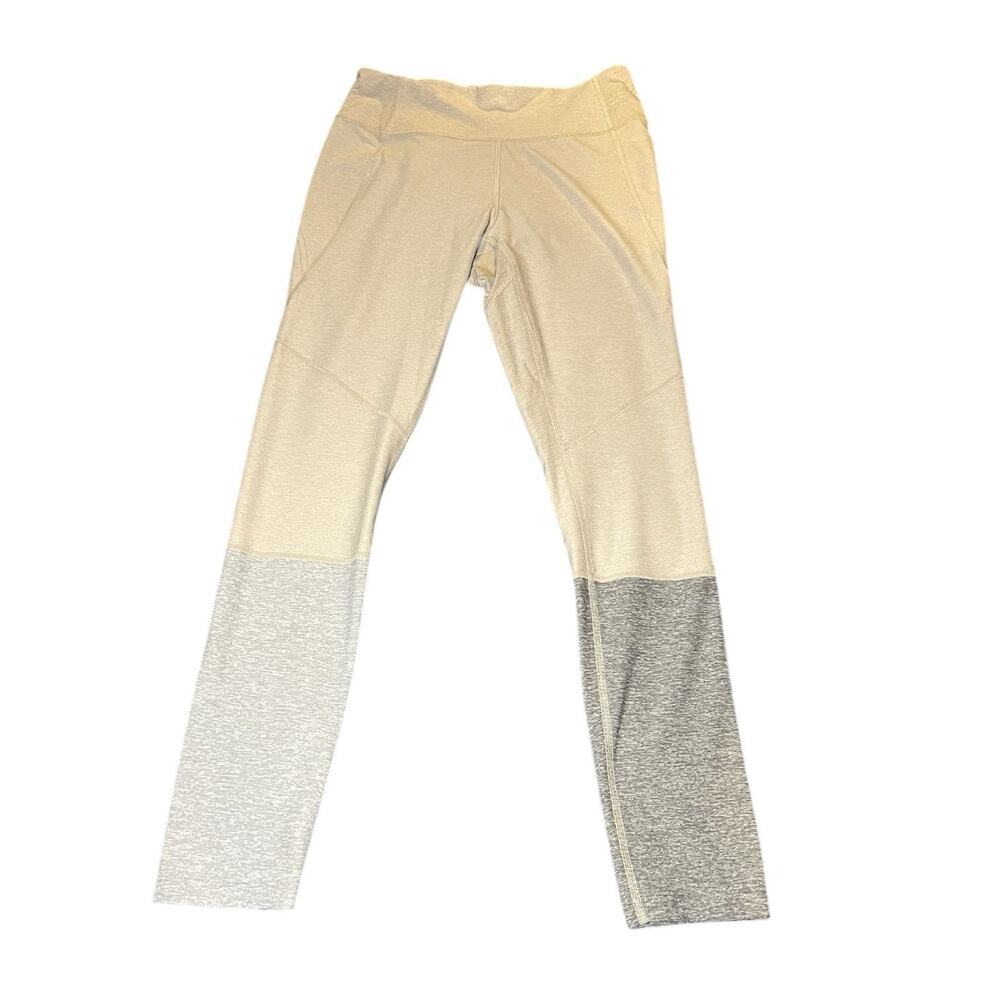 Outdoor Voices Dipped 7/8 Warmup Leggings Oatmeal Gray Stretch Activewear Size S